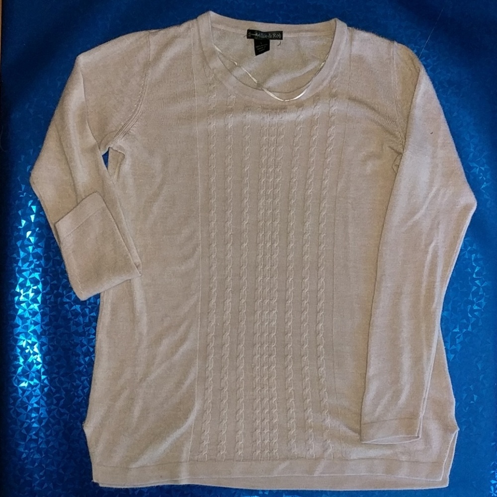 Allie & Rob Long Sleeve Tan Sweater Tunic